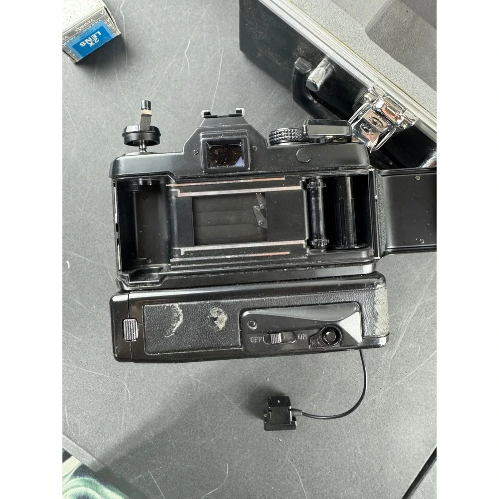 Yashica Dental-Eye 35mm SLR Film Camera Kit with 55mm Macro Lens Ring Flash Case